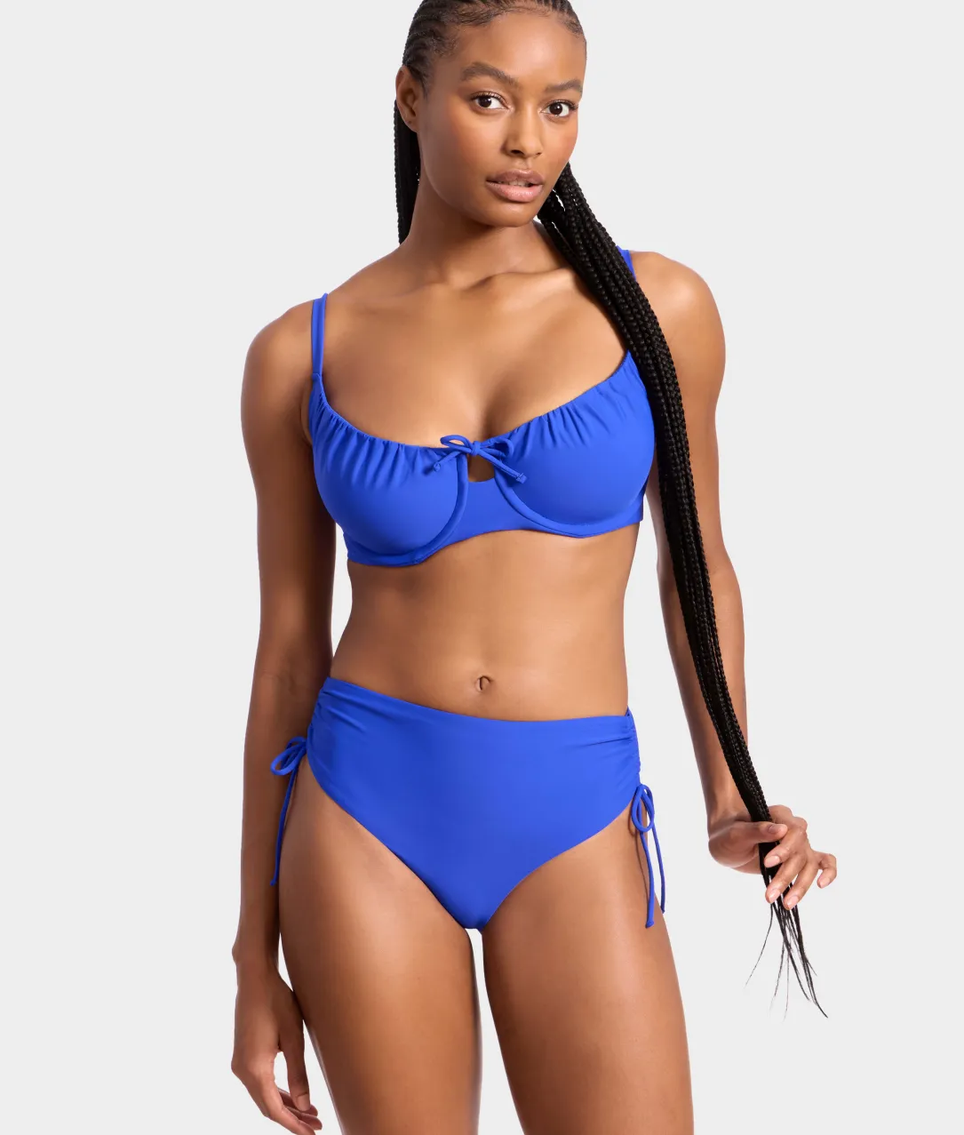 Adjustable Shirring Underwire Bikini Top