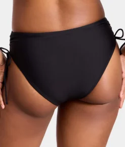 Adjustable Side Shirring High-Waist Bikini Bottom