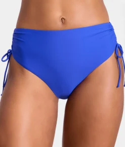 Adjustable Side Shirring High-Waist Bikini Bottom