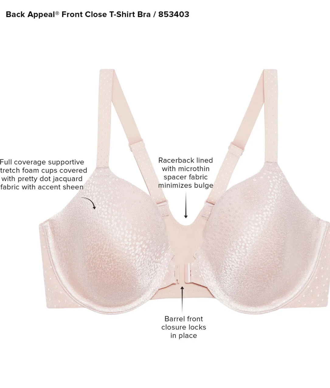 Back Appeal™ Front-Close T-Shirt Bra