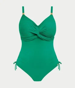 Beach Waves Twist Underwire One-Piece