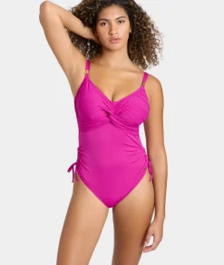 Beach Waves Twist Underwire One-Piece
