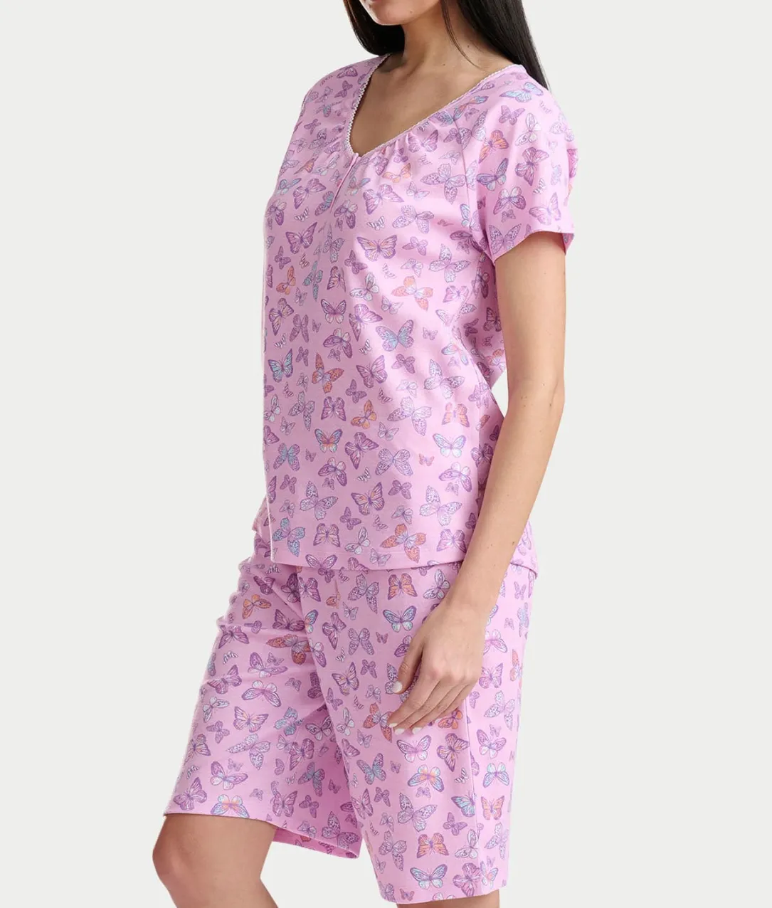 Bermuda Henley Knit Short Set