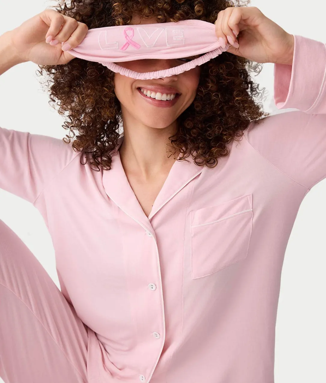 Breast Cancer Awareness Modal Knit Pajama Set