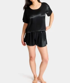 Brie Satin Short Sleeve Tee