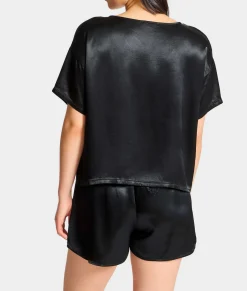 Brie Satin Short Sleeve Tee