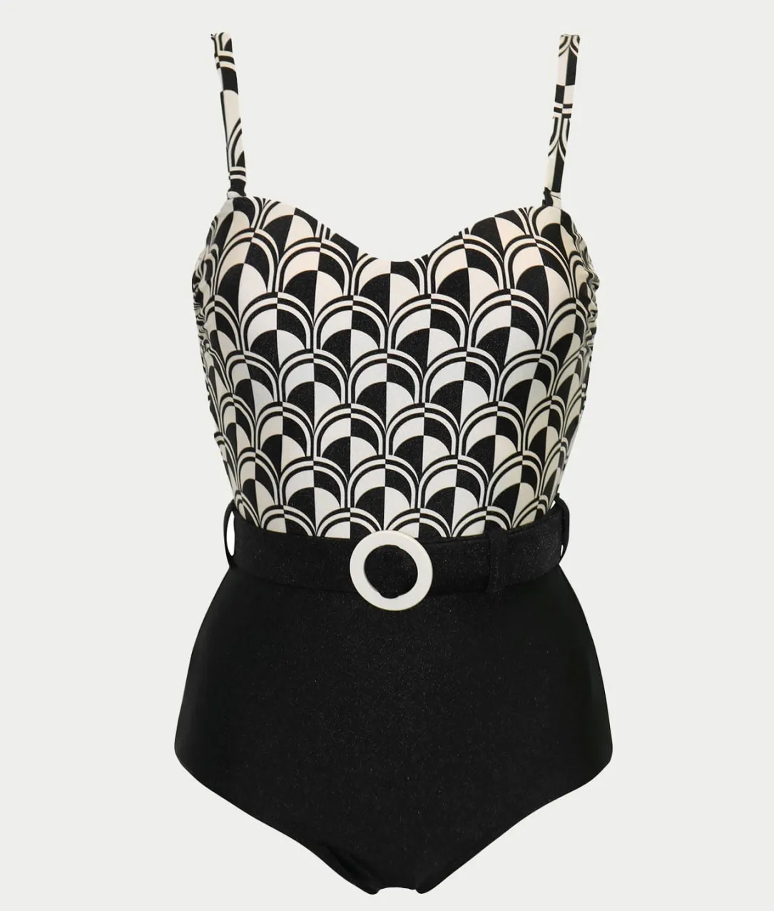 Casablanca Belted Control Strapless One-Piece