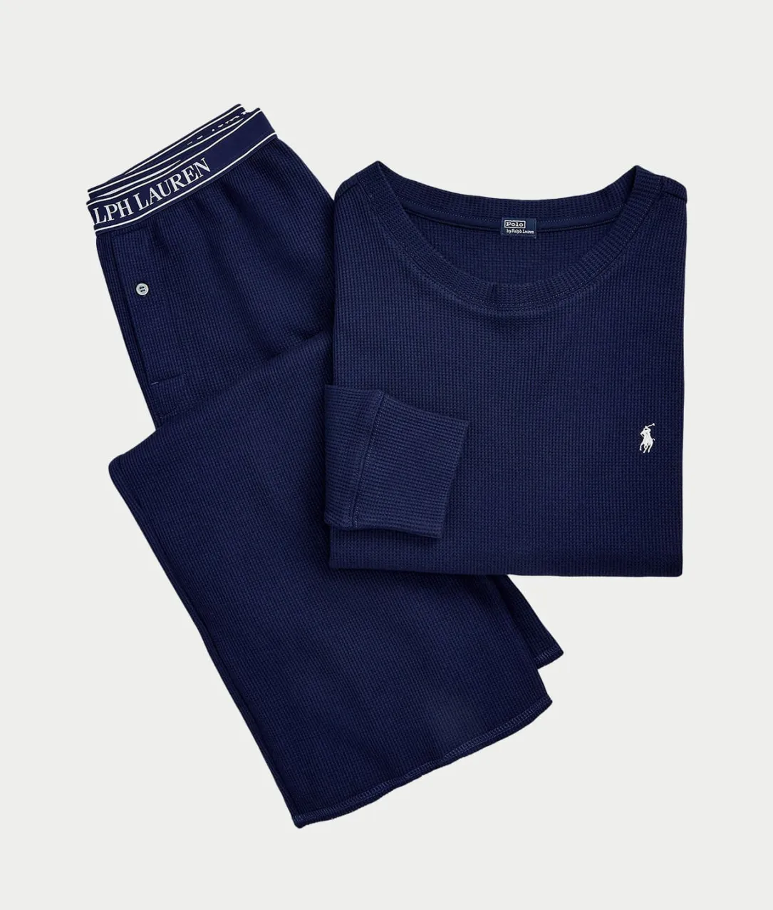 Club Waffle Knit Long Sleeve Pajama Set