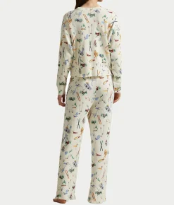 Club Waffle Knit Long Sleeve Pajama Set