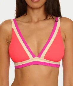 Coast Line Plunge Bikini Top