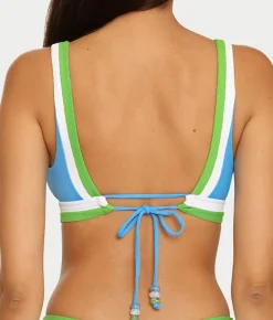 Coast Line Plunge Bikini Top