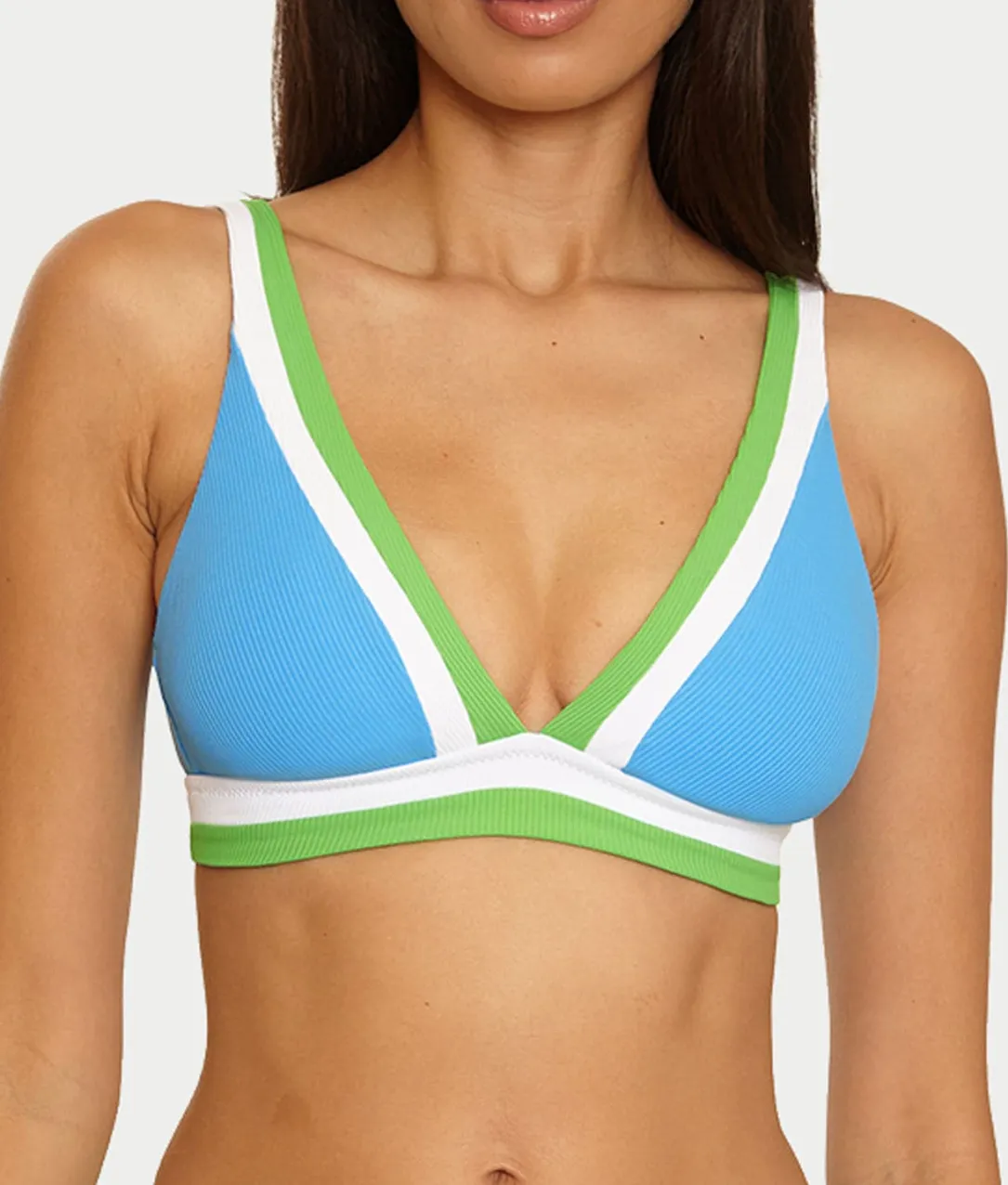 Coast Line Plunge Bikini Top