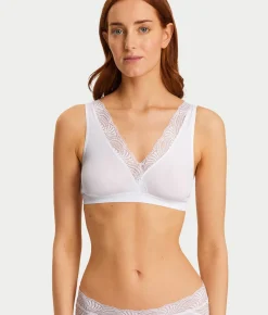 Cotton Delight Lace Trim Cotton Soft Cup Bra