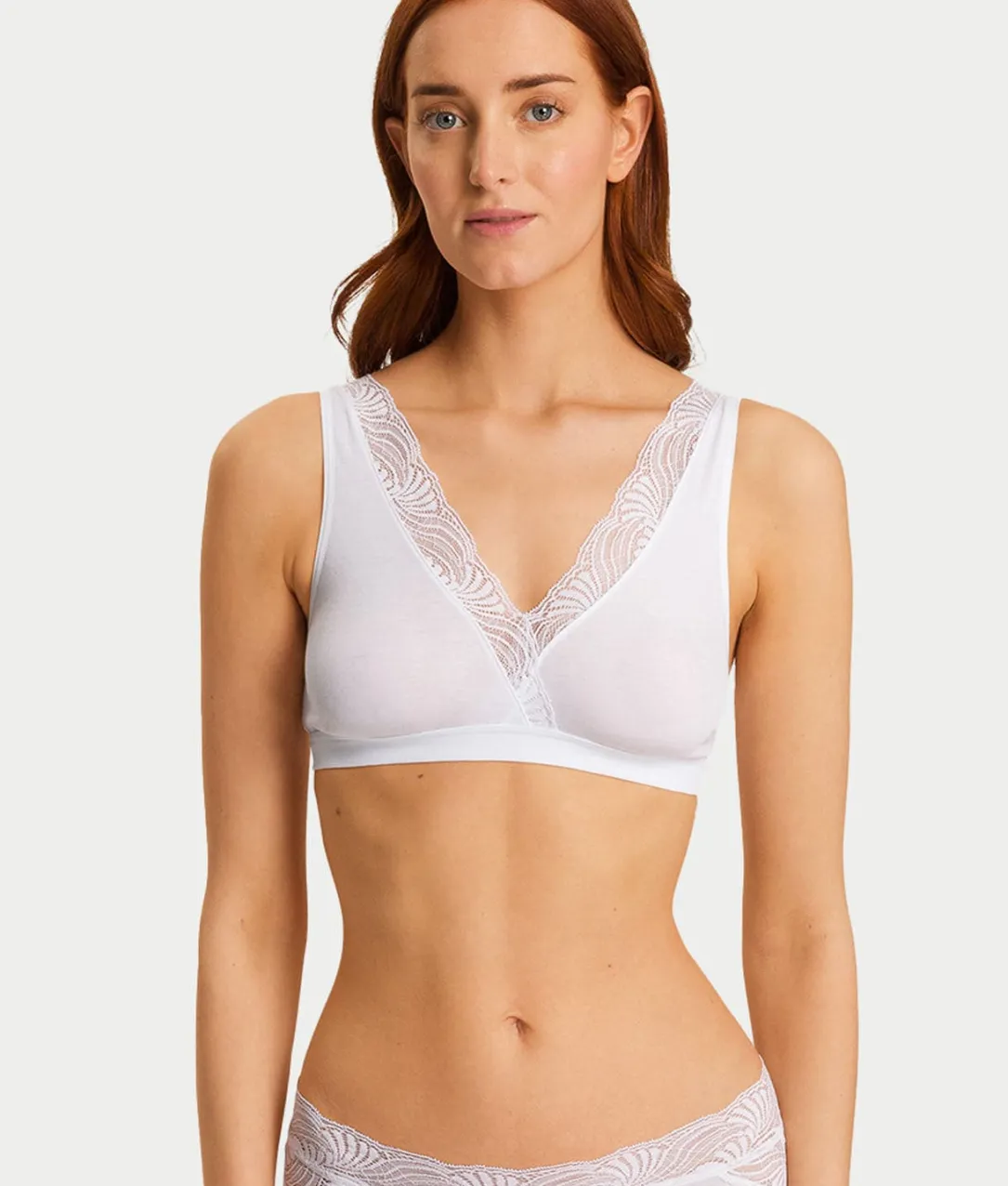 Cotton Delight Lace Trim Cotton Soft Cup Bra