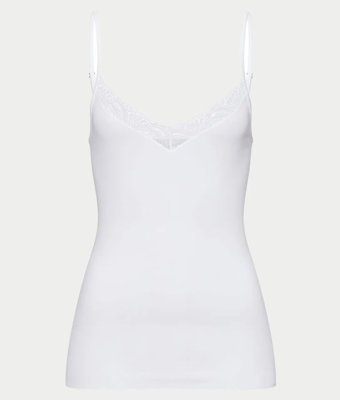 Cotton Delight Lace Trim Cotton Camisole
