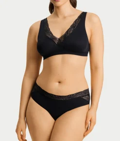 Cotton Delight Lace Trim Cotton Soft Cup Bra