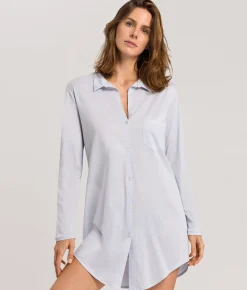 Cotton Deluxe Button-Front Sleep Shirt