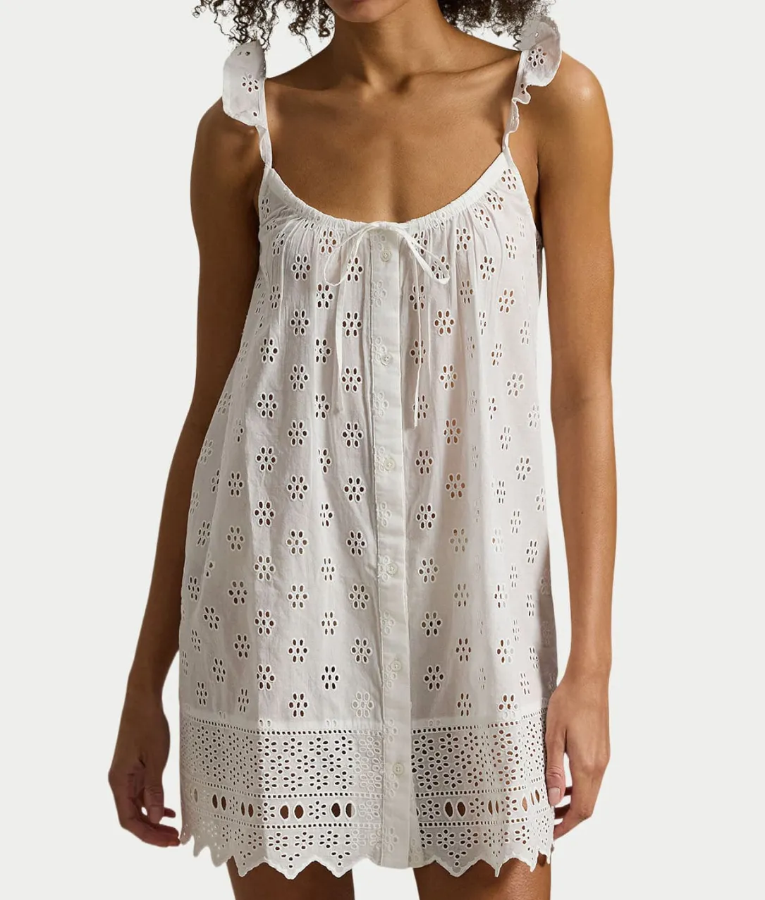 Cotton Eyelet Cami Sleep Dress