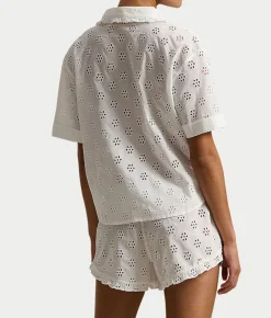 Cotton Eyelet Woven Pajama Set