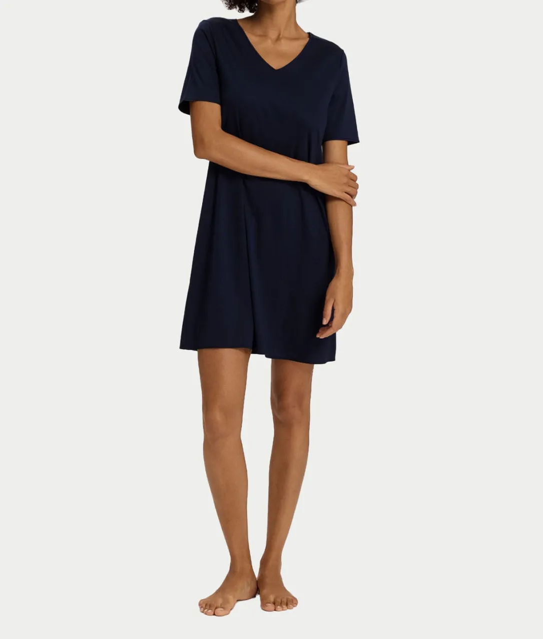 Cotton Silk V-Neck Cotton Nightgown