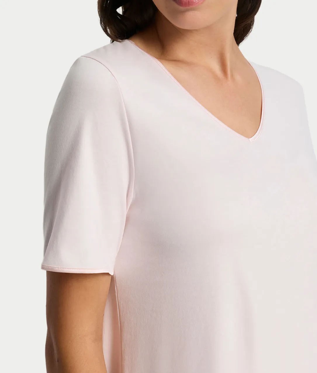 Cotton Silk V-Neck Cotton Nightgown