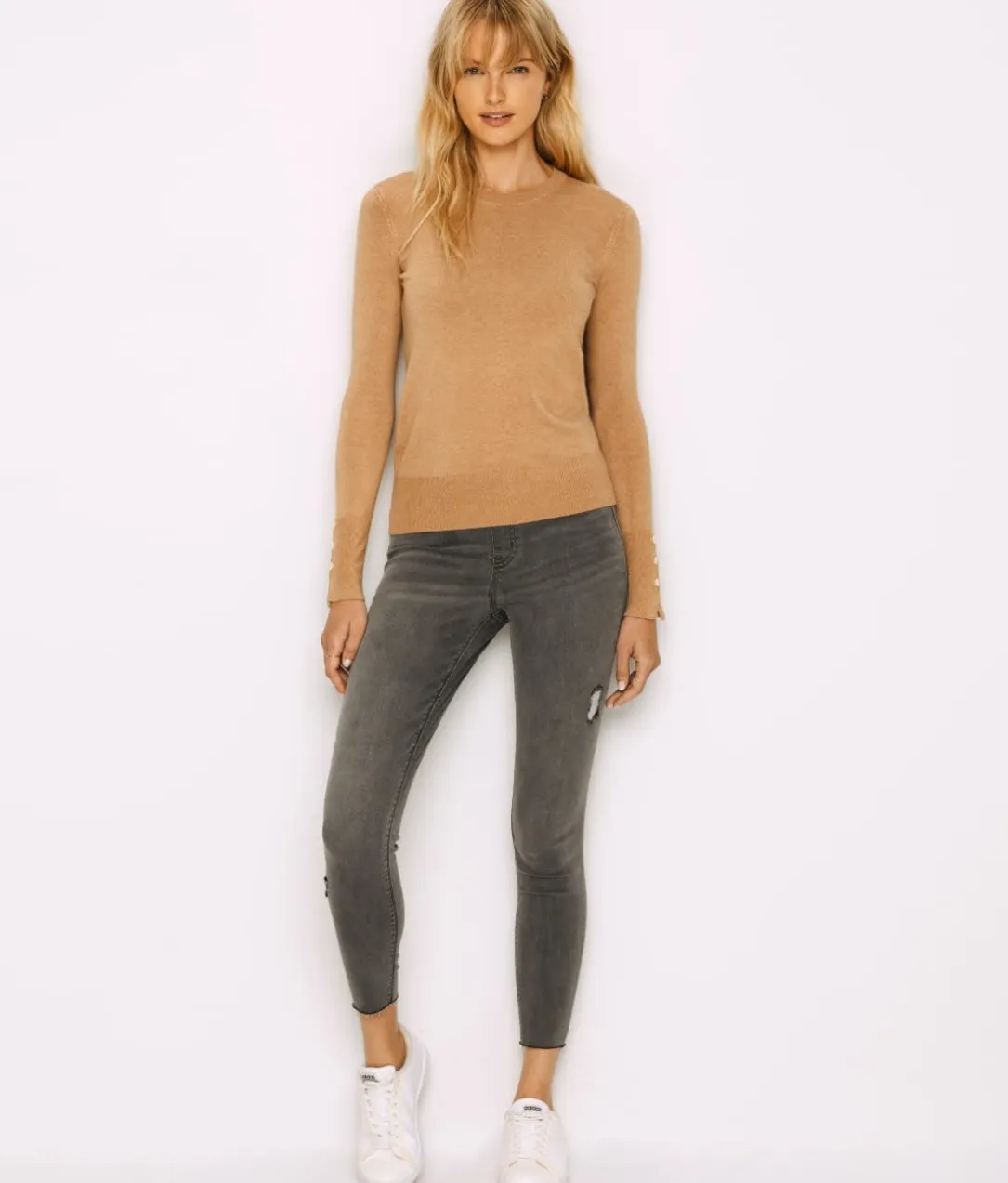Distressed Denim Leggings