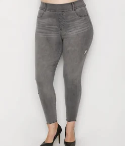 Distressed Denim Leggings