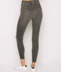 Distressed Denim Leggings