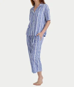 Elbow Sleeve Capri Knit Pajama Set