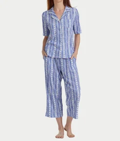 Elbow Sleeve Capri Knit Pajama Set