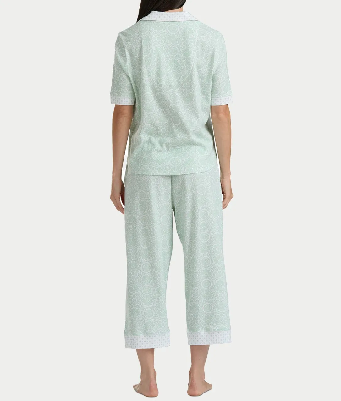 Elbow Sleeve Capri Knit Pajama Set
