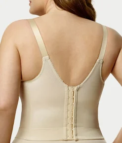 Embroidered Microfiber Longline Wire-Free Bra