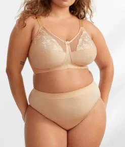 Embroidered Microfiber Wire-Free Bra