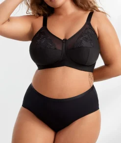 Embroidered Microfiber Wire-Free Bra