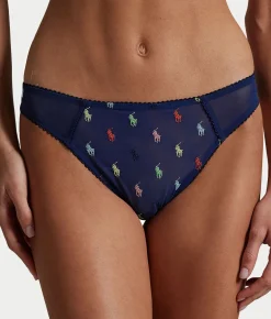 Embroidered Pony Mesh Bikini