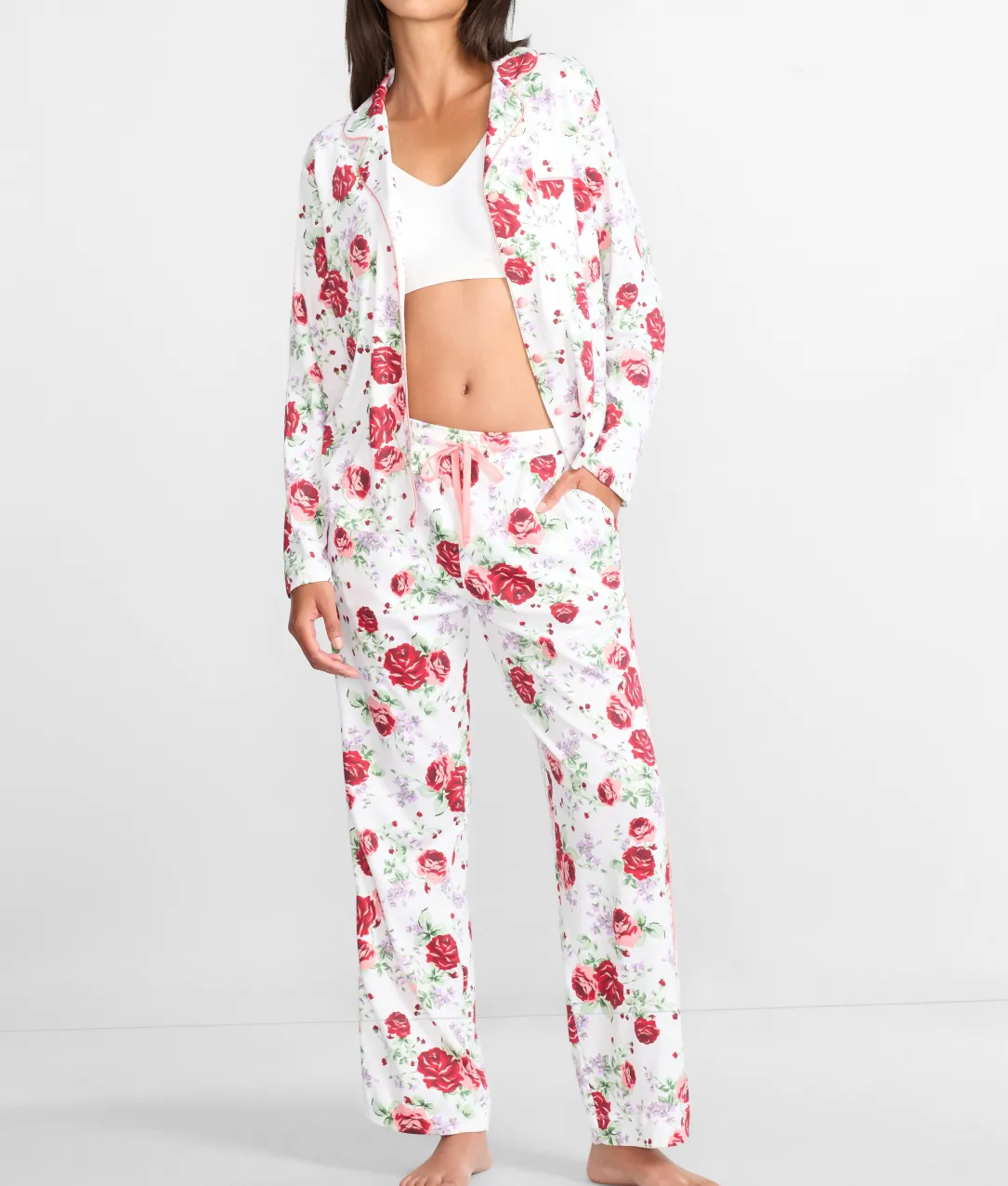 English Beauty Girlfriend Knit Pajama Set