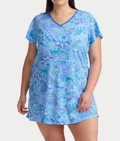 Flutter Sleeve Knit Sleep Shirt