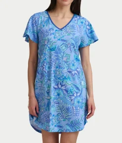 Flutter Sleeve Knit Sleep Shirt