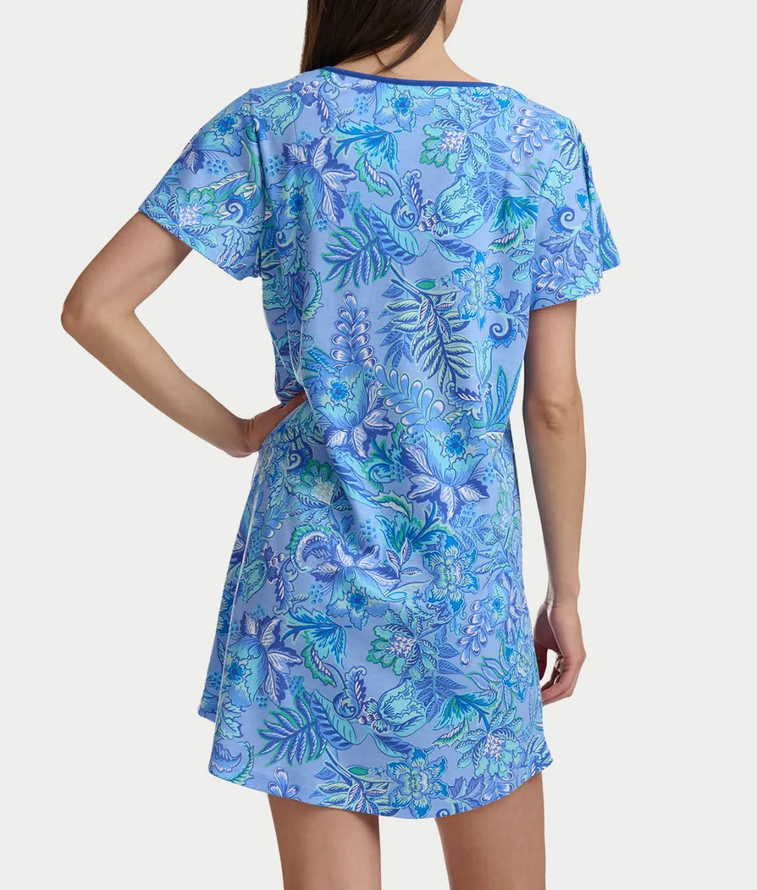Flutter Sleeve Knit Sleep Shirt