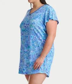 Flutter Sleeve Knit Sleep Shirt