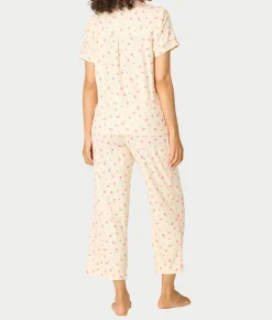 For The Mamas Butter Blooms Cropped Knit 3-Piece Pajama Set