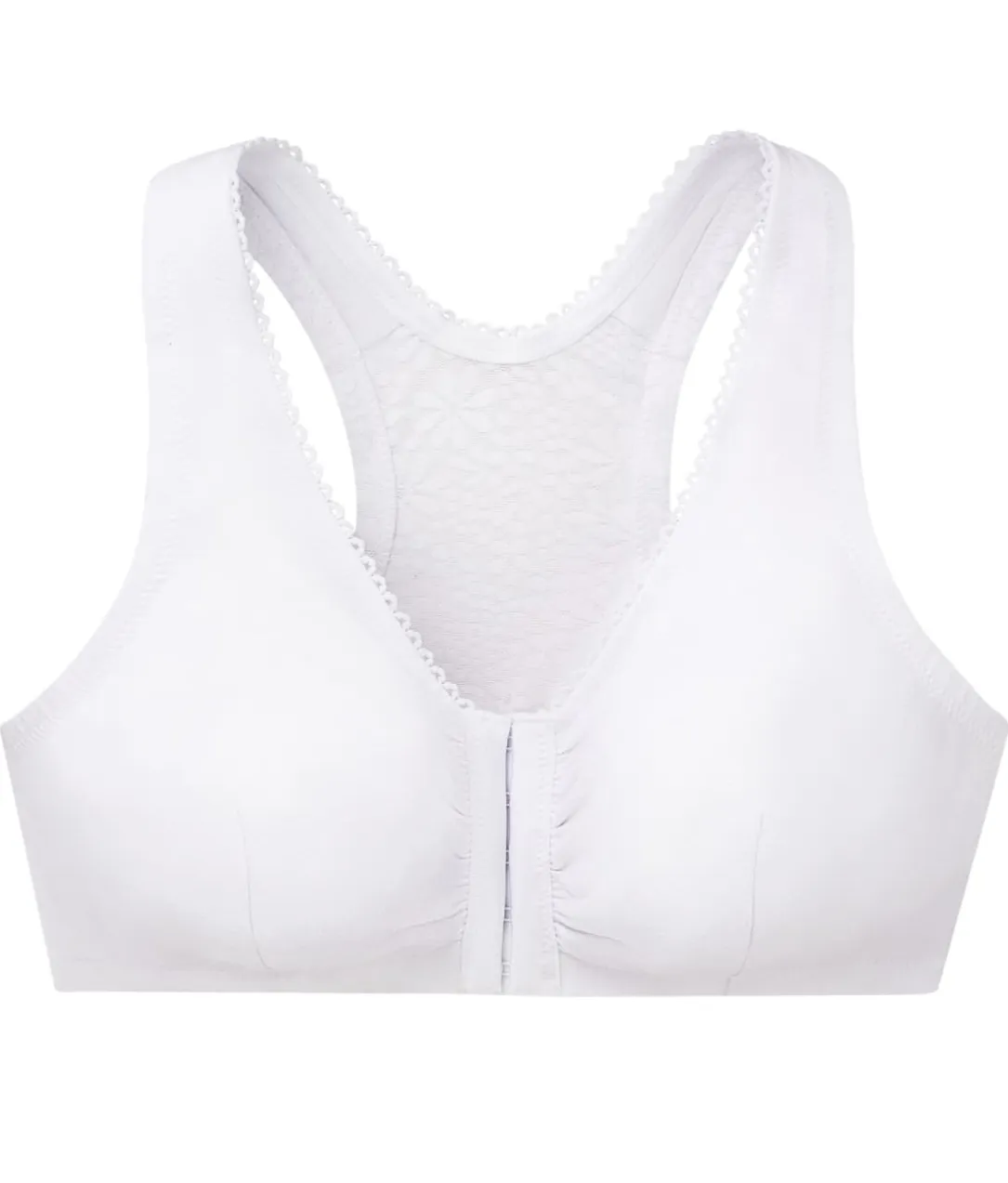 Front-Close Cotton T-Back Wire-Free Comfort Bra
