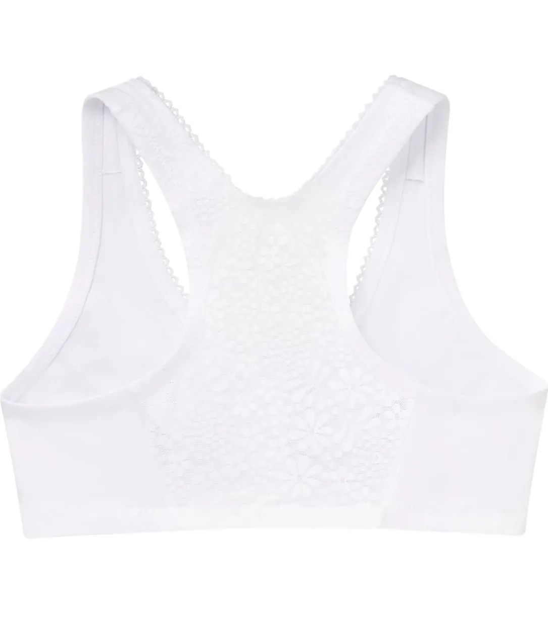Front-Close Cotton T-Back Wire-Free Comfort Bra