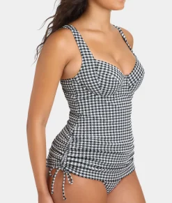 Gingham Iris Underwire Balcony Tankini Top