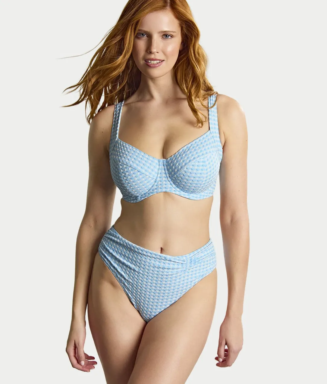 Gingham Olivia Underwire Balcony Bikini Top