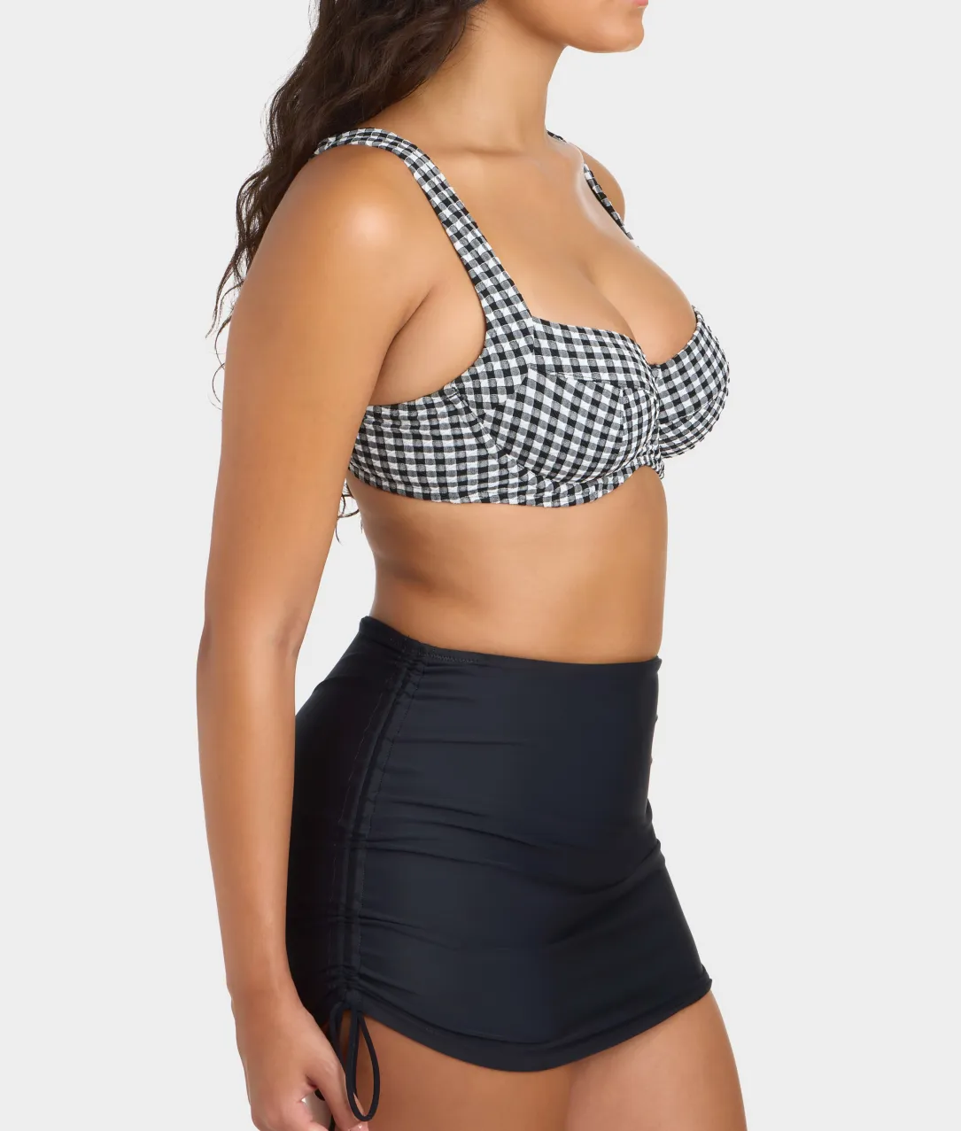 Gingham Olivia Underwire Balcony Bikini Top