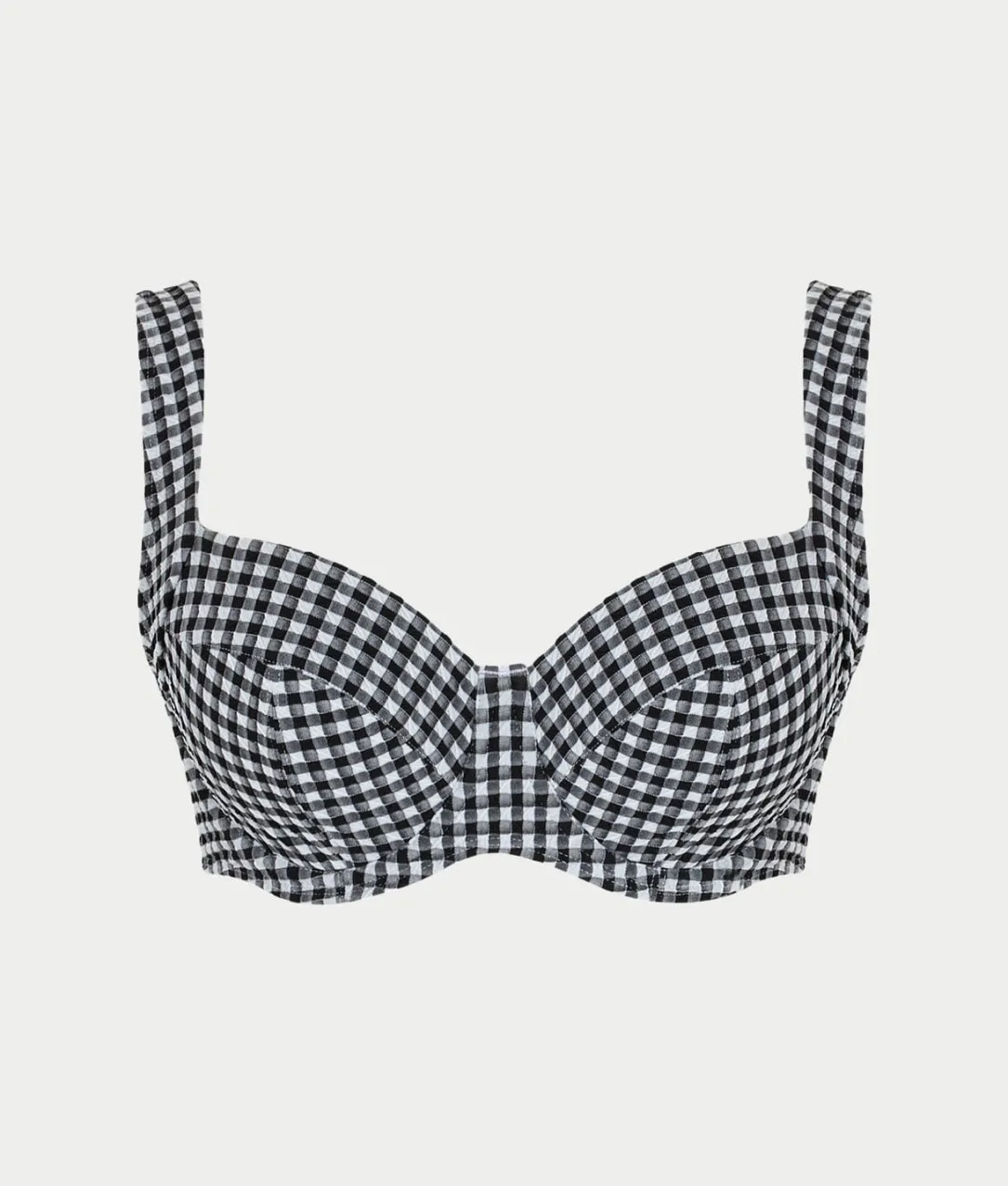 Gingham Olivia Underwire Balcony Bikini Top