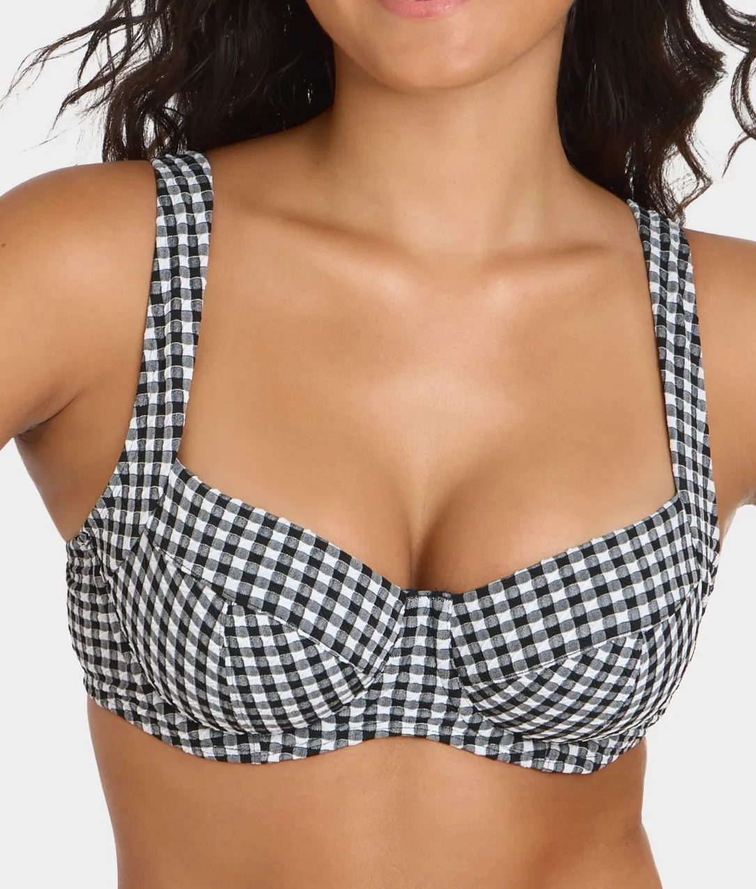 Gingham Olivia Underwire Balcony Bikini Top