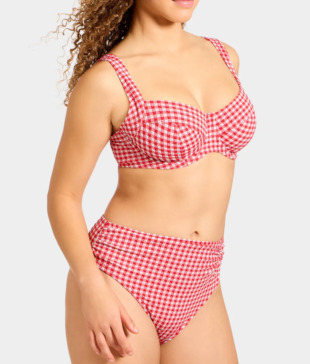 Gingham Olivia Underwire Balcony Bikini Top