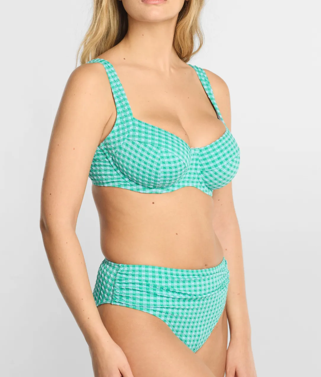 Gingham Olivia Underwire Balcony Bikini Top